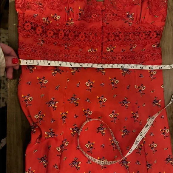 Free People Chic Red Floral Maxi Slip Dress - Picture 10 of 15
